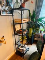VITTSJÖ Stellingkast, zwartbruin/glas, 51x175 cm IKEA, Huis en Inrichting, Ophalen, Zo goed als nieuw