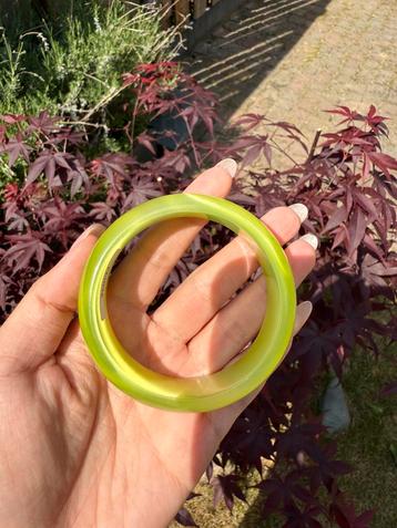 Bracelet bangle Cat eyes jade natural 100%  beschikbaar voor biedingen