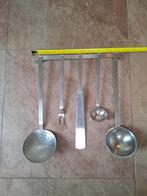 Vintage Gero zilmeta lepelrek/keukengerei, Gebruikt, Ophalen of Verzenden, Rvs of Chroom, Vaatwasserbestendig
