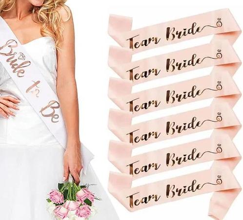 Sjerpen set Bride en Team Bride, Hobby en Vrije tijd, Feestartikelen, Nieuw, Feestartikel, Geboorte of Huwelijk, Ophalen of Verzenden