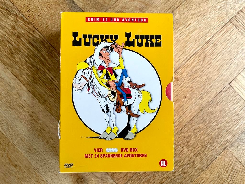 Lucky Luke - 4 DVD Box met 24 afleveringen (krasvrij met NL), Cd's en Dvd's, Dvd's | Tekenfilms en Animatie, Tekenfilm, Boxset