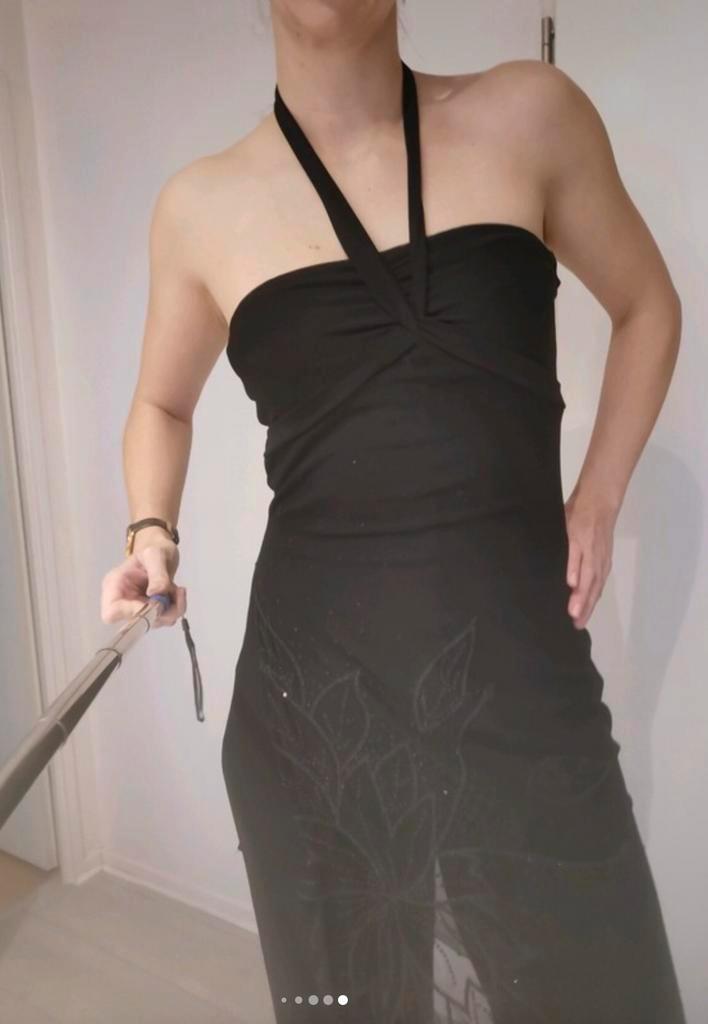 Ribkoff luxe jumpsuit zwart mooie chiffon overlaag maat 38, Kleding | Dames, Jumpsuits, Zo goed als nieuw, Maat 38/40 (M), Zwart