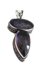 Amethist hanger,925 zilver, Verzenden, Paars, Nieuw, Met edelsteen