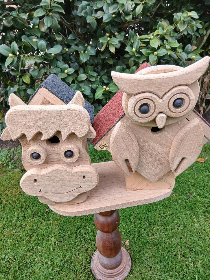 Eikenhouten nestkast / vogelhuis, Tuin en Terras, Vogelhuisjes en Vogelbaden, Nieuw, Ophalen of Verzenden