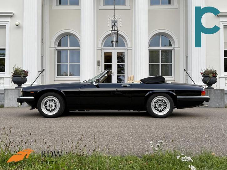 Jaguar XJS V12 convertible 5.3L EU Auto Pionolak zwart beige, Auto's, Jaguar, Bedrijf, Te koop, XJS, Open dak, Benzine, Cabriolet