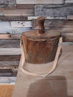 Vintage Metalen kruik met Houten stop, Antiek en Kunst, Ophalen of Verzenden