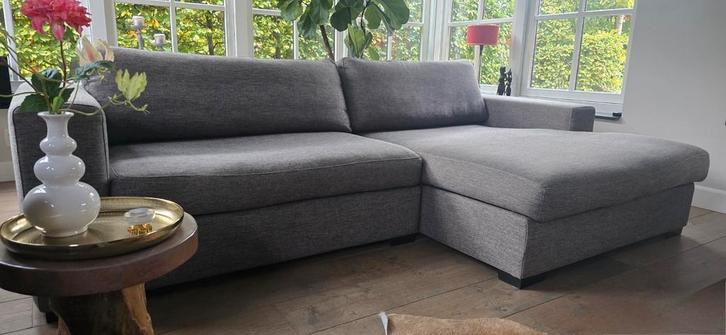 Keijser&Co Hoekbank met Loungedeelte - Taupe, Huis en Inrichting, Banken | Bankstellen, Ophalen