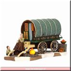Kerstdorp Figuur: Zigeunerwagen met Familie, Diversen, Ophalen, Zo goed als nieuw