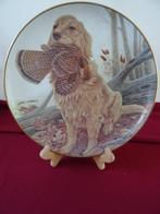 Jacht bord John Ruthven hond met prooi Golden Retriever, Ophalen of Verzenden, Zo goed als nieuw