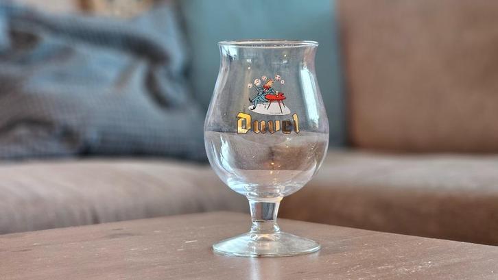 Duvel glas Kunst glas Kobe de Boe 2003 Johan de Moor, Verzamelen, Biermerken, Zo goed als nieuw, Glas of Glazen, Duvel, Verzenden