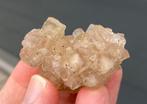 Geel/bruin cluster fluoriet, Verzenden, Mineraal