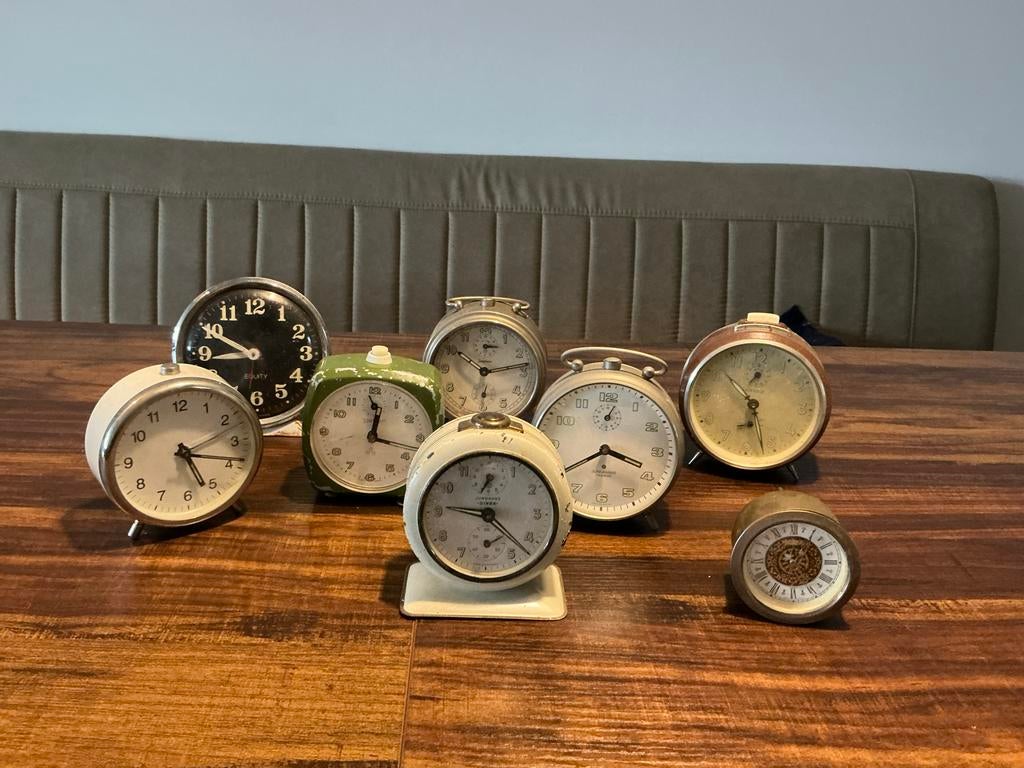 8 Oude Wekkers - Vintage Collectie, Antiek en Kunst, Ophalen of Verzenden