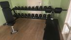 Dumbbells 2-20 + adjustable bench + buikspierbankje, Ophalen, Zo goed als nieuw