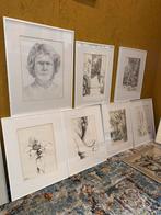 Etsen en schilderijen door Lisca Schaap jaren 1980, Antiek en Kunst, Kunst | Schilderijen | Klassiek, Ophalen