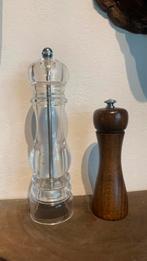 2x Peugot pepermolen zoutmolen hout 22cm peper molen zout, Ophalen of Verzenden, Zo goed als nieuw