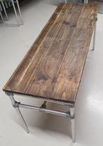 5 steigerhouten tafel(s) met steigerbuizen, Huis en Inrichting, Tafels | Eettafels, Ophalen, Overige materialen, Gebruikt, 50 tot 100 cm