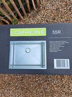 Nieuw in doos lorreine spoelbak 55R stainless steel, 75 cm of meer, Nieuw, Ophalen of Verzenden, 200 cm of meer