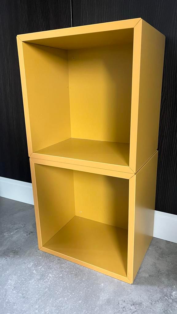 Ikea Eket kastjes - mosterd geel - 35x35 cm, Huis en Inrichting, Kasten | Boekenkasten, Gebruikt, Minder dan 50 cm, Minder dan 100 cm