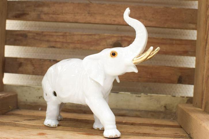 Porseleinen Olifant als Parfumlampje 47439, Huis en Inrichting, Lampen | Overige, Gebruikt, Ophalen of Verzenden
