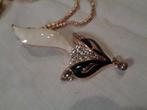 vosje vol strass aan goudkl ketting, Sieraden, Tassen en Uiterlijk, Nieuw, Ophalen of Verzenden, Goud, Zilver