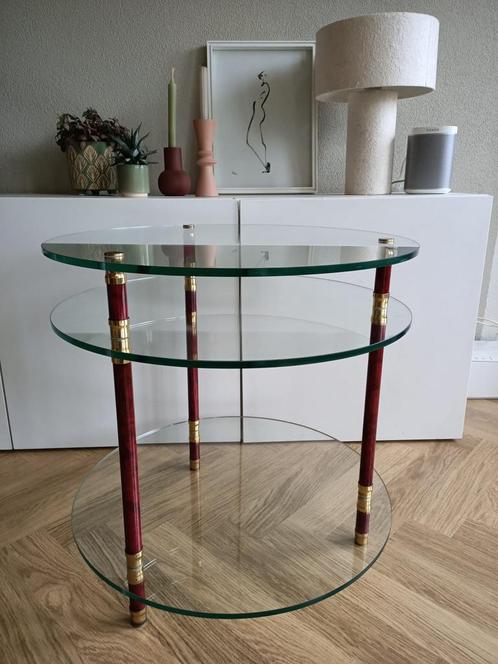 Ronde Hollywood Regency bijzettafel | 60 x 60, Huis en Inrichting, Tafels | Bijzettafels, Zo goed als nieuw, Rond, 60 cm of meer