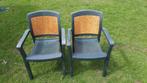 2 kunststof tuinstoelen, Tuin en Terras, Ophalen, Gebruikt, Kunststof, Stapelbaar