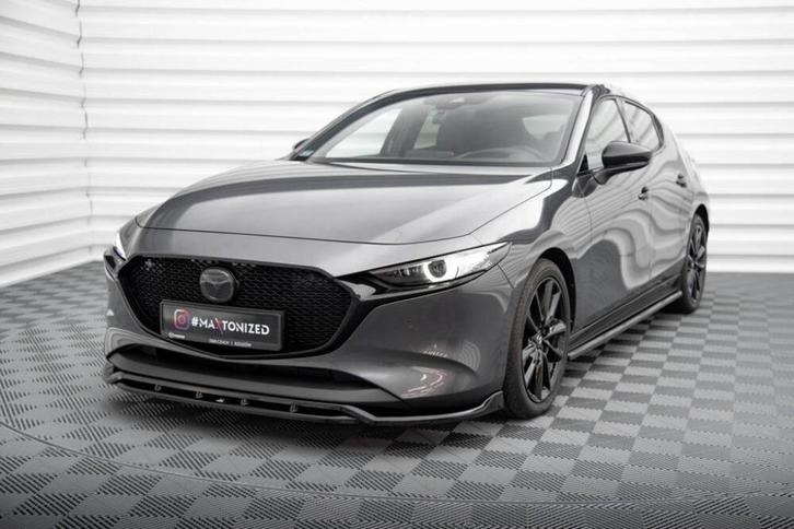 Voorlip spoiler sideskirt diffuser splitter - Mazda 3 19+, Auto diversen, Tuning en Styling, Ophalen of Verzenden