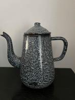 Vintage Emaille Koffiekan grijs gewolkt., Antiek en Kunst, Ophalen of Verzenden