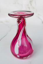 Supermooi glazen object, cranberry white, Ophalen of Verzenden