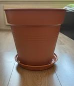 Grote Elho bloempot 29liter inclusief schotel, Kunststof, 40 cm of meer, Rond, Binnen