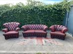 Chesterfield orginele Engelse oxblood 2+1+1 zits !!!, Huis en Inrichting, Ophalen, Gebruikt, 150 tot 200 cm, Chesterfield