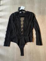 ELISABETTA FRANCHI Body top, Zwart, Maat 42/44 (L), Nieuw, Lange mouw