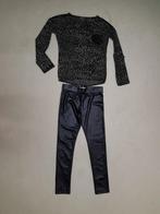 Gave zwarte panterprint GEISHA trui mt 128., Kinderen en Baby's, Kinderkleding | Maat 128, Geisha, Trui of Vest, Zo goed als nieuw