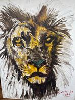 Leeuw Schilderij - George W Weller 1966, Antiek en Kunst, Kunst | Schilderijen | Klassiek, Ophalen of Verzenden