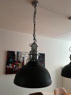 2 industriële hanglampen antraciet, Ophalen, Zo goed als nieuw, Metaal, Minder dan 50 cm