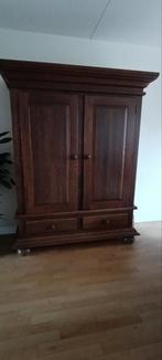 Massief Eiken Kast met 2 Deuren & Lades, Huis en Inrichting, Kasten | Kledingkasten, Ophalen, Gebruikt, Klassiek, 150 tot 200 cm