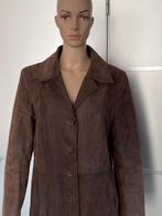 J606 Echt leren lange jas maat 40=M leer winterjas bruin, Kleding | Dames, Jassen | Winter, Maat 38/40 (M), Bruin, Ophalen of Verzenden