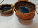 Vintage schaal en asbak handmade aardewerk, Antiek en Kunst, Ophalen