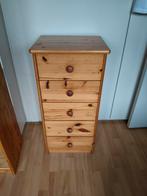 Grenen ladenkast met 5 laden, Ophalen, Minder dan 50 cm, Gebruikt, 5 laden of meer