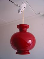 vintage raak amsterdam hanglamp, rood/wit glas, model 1056., Huis en Inrichting, Lampen | Hanglampen, Minder dan 50 cm, Gebruikt