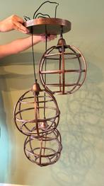 Grote hanglamp met koperen look, Ophalen of Verzenden, Zo goed als nieuw, Industrieel, Metaal