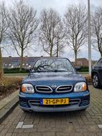Nissan Micra 1.4 55KW 3D 2001 Blauw, Auto's, Voorwielaandrijving, Stof, 750 kg, 4 cilinders