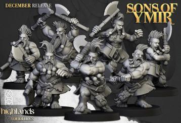 Dwarf Deathseekers 9x - Highlands Miniatures beschikbaar voor biedingen