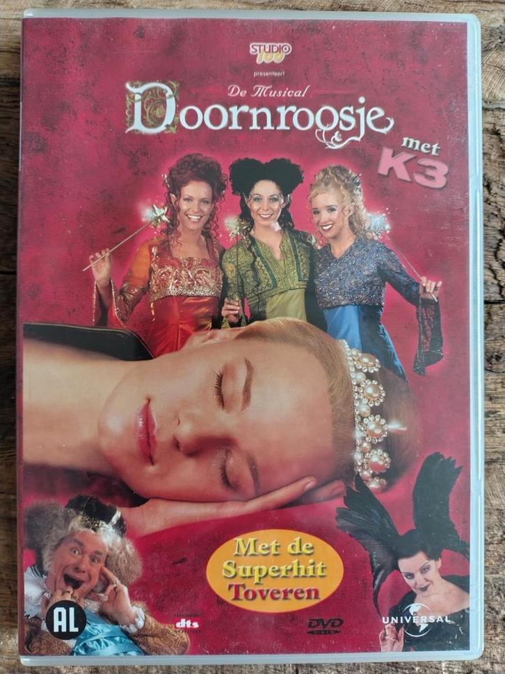 Doornroosje de Musical met K3 DVD Studio 100, Cd's en Dvd's, Dvd's | Kinderen en Jeugd, Zo goed als nieuw, Film, Avontuur, Alle leeftijden