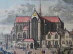 gravure kleur Nieuwe Kerk te Amsterdam Caspar Commelin 1691, Verzenden