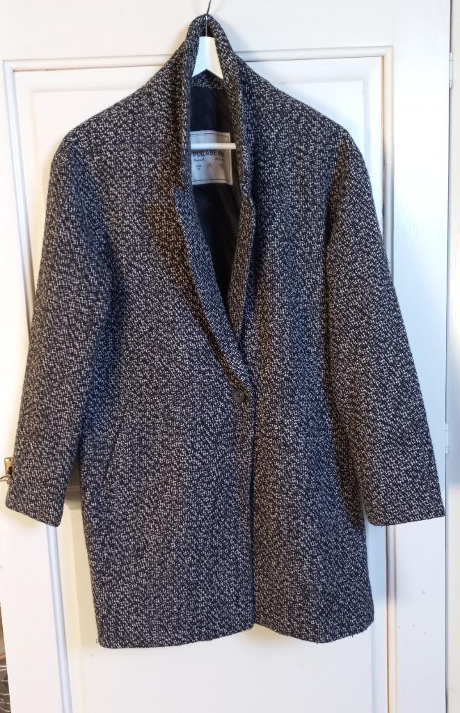 Pull & Bear jas blazer gemêleerd S/M, Kleding | Dames, Jassen | Winter, Zo goed als nieuw, Maat 38/40 (M), Grijs, Ophalen of Verzenden