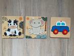 Houten puzzels, Kinderen en Baby's, Speelgoed | Kinderpuzzels, Gebruikt, Ophalen of Verzenden, Van hout, Minder dan 10 stukjes