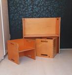 Kubus tafel en stoeltjes met tandverbinding vintage, Kinderen en Baby's, Kinderkamer | Overige Meubels, Ophalen, Zo goed als nieuw