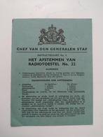 Instructiekaart No. 4, Het afstemmen van radiotoestel No.22, Verzamelen, Verzenden, Landmacht, Nederland