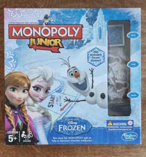 Monopoly Junior – Frozen, Hobby en Vrije tijd, Gezelschapsspellen | Bordspellen, Zo goed als nieuw, Een of twee spelers, Drie of vier spelers